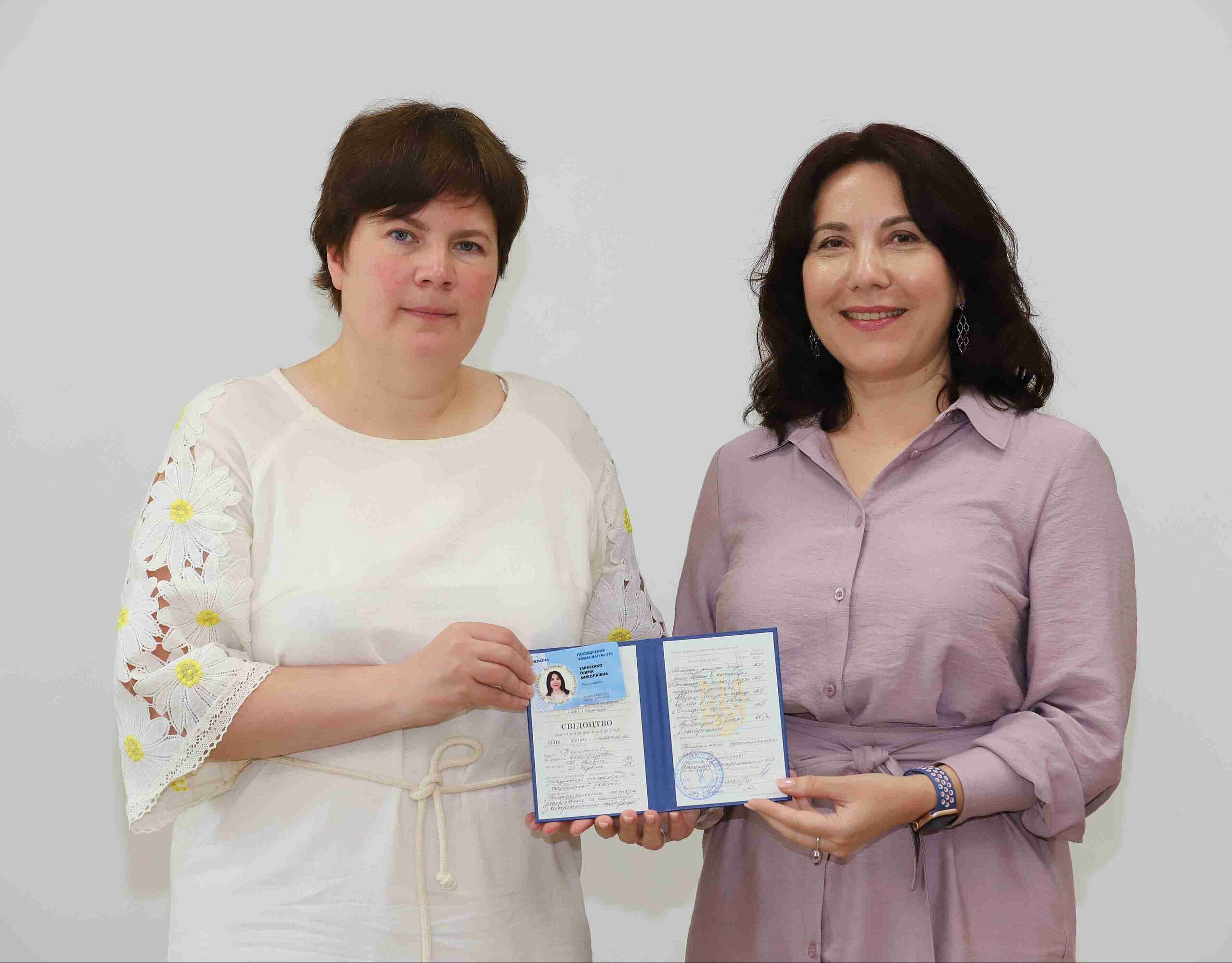 Президент ВАП Тетяна Романівна Морозова та Олена Миколаївна Тарасенко